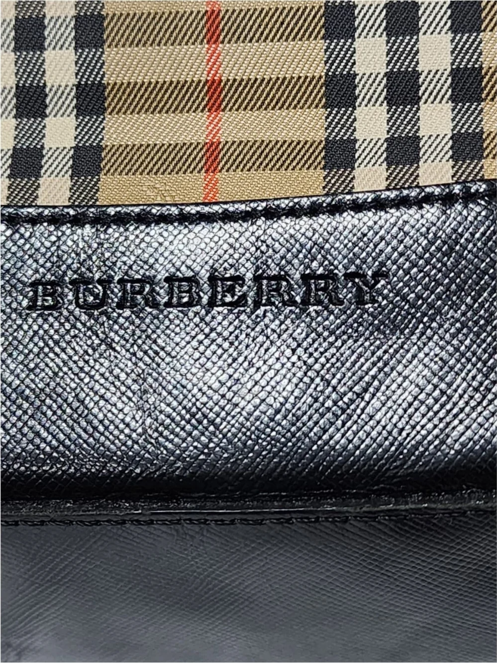 Burberry Vintage Haymarket Check Buckle Backpack Black/Beige